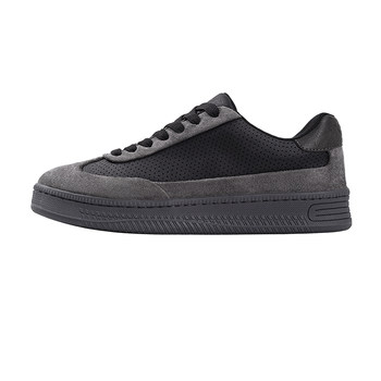 Mra thick-soled punched moral training shoes for men, all-match white shoes
