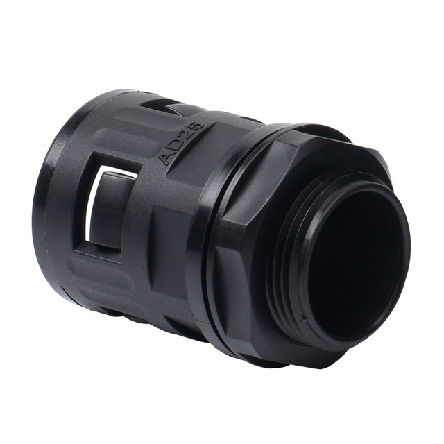 Plastic corrugated nylon metric quick connector