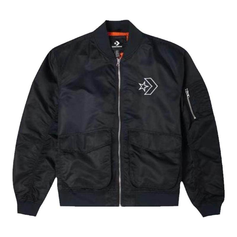 Converse casual men's and women's stand collar baseball jacket retro