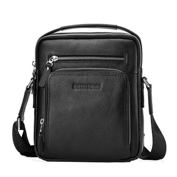 American bison head layer cowhide leather one-shoulder crossbody bag