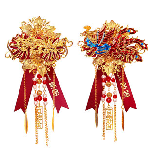 Свадебный корсаж в виде дракона и феникса для жениха, невесты и всей семьи.