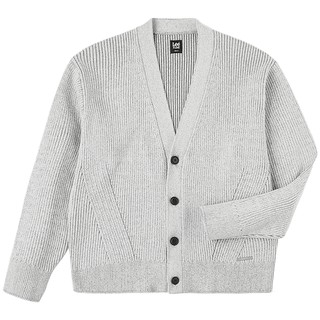 Lee25 new autumn and winter loose version v-neck two-color mixed color effect same style long-sleeved sweater cardigan for men and women casual