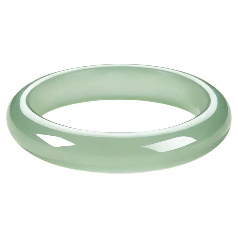 Natural water foam jade S925 sterling silver ring with adjustable mouth