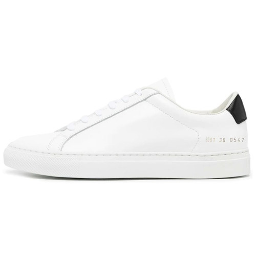 COMMON PROJECTS Retro Low 皮革低帮圆头时尚板鞋 女款 白色