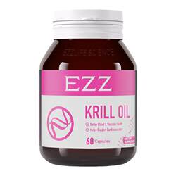 EZZ krill oil capsules ບໍລິສຸດ Antarctic ເນື້ອໃນສູງສຸຂະພາບເສັ້ນເລືອດສໍາລັບຜູ້ໃຫຍ່ໄວກາງຄົນແລະຜູ້ສູງອາຍຸນໍາເຂົ້າຈາກອົດສະຕາລີ 60 ແຄບຊູນ