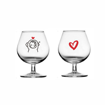 ENDLESS STARS puppy pen heart love red wine glass champagne glass crystal glass wine glass goblet