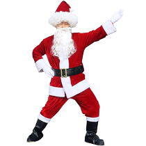 Santa Claus Costume Adult Mens and Womens Clothing Plus Size Santa Claus COS Suit Christmas Clothes