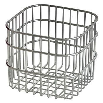 Ins simple grid stainless steel desktop storage basket