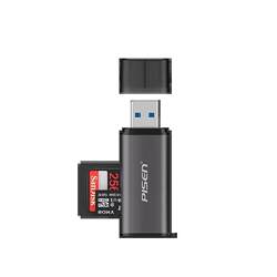 Pinsheng USB3.0 카드 리더기 2-in-1 SD 카드 TF 메모리 카드 고속 플래시 메모리 카드 변환기 컴퓨터 자동차 전용 카메라 typec 인터페이스 대형 카드 소형 카드 이중 목적 Android OTG 범용