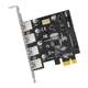 PCIE to usb3.0 expansion card connector dual power supply