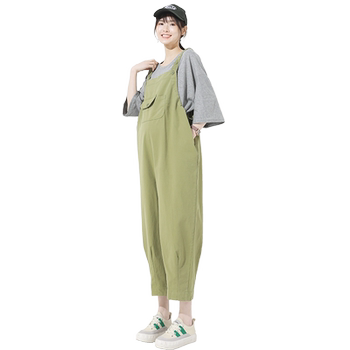 Maternity overalls spring and autumn large size loose casual pants