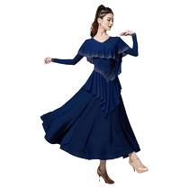 National Standard Dance Dress 2024 New Waltz Morden Interballroom Dance Performance Out of Ironing Drill Big Swing Dress