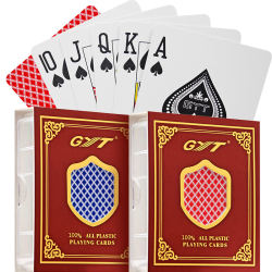 Plastic playing cards Jinyi GYT double-sided frosted waterproof anti-folding high quality PVC adult thickened stud bridge