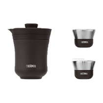 THERMOS Travel Tea Set Portable Office Outdoor Insulated Teapot Teacup Gift Box TCMU-200