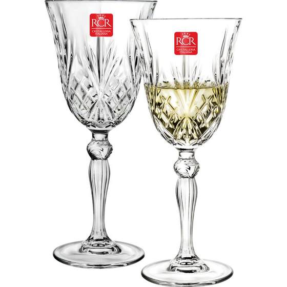 RCR red wine glass set engraved glass cup high -foot cup wine glass home champagne cup crystal glass glass