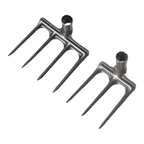 German quality manganese steel hoe four-tooth nail rake for plowing the ground and loosening the soil pick large household plowing land reclamation hoe vegetable rake