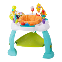Tandem Baby Toy Jump Chair Baby Fitness Rack Feet on Piano Bounce Chair 3-6-12 Months Coyote Deity