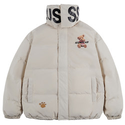 ICONSLAB co-branded SSUR PLUS towel collar detachable bear down jacket couple style light winter