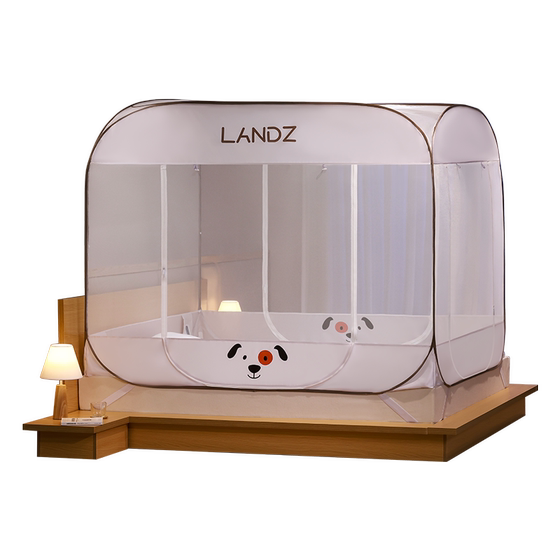 
Yurt mosquito net installation-free bedroom foldable integrated zipper household full bottom anti-fall children's new model 2025
