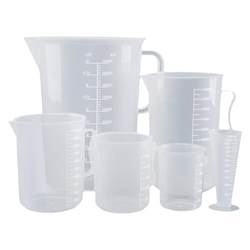 저울이있는 측정 컵 밀크 티 샵 특수 도구 식품 등급 플라스틱 스케일 컵 상업용 측정 컵 대용량 측정 배럴