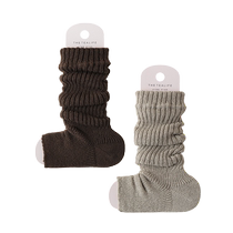 Piles of socks for women in autumn and winter thickened snow boots leg covers trendy foot-stepping open-toe hottie y2k black coffee calf socks