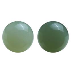 Hotan jade round beads jade beads loose beads single clear water lake water green multi-treasure bracelet diy single beads accessories beads