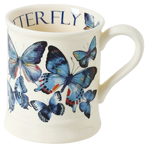 Kawashimaya retro butterfly mug for girls high-looking office ceramic drinking cup high-end coffee cup