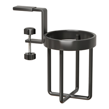 Tableside water cup storage shelf computer