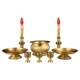 Incense Burner Set Pure Copper Fruit Plate Water Cup Lucky Candle