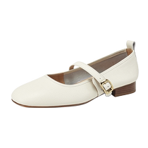 Daphne French flat shoes for women 2024 new low heel super soft lambskin womens shoes genuine leather Mary Jane shoes