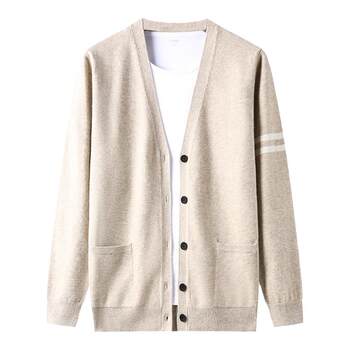 HushPuppies Hush Puppies Wool Jacket Men's Cardigan Knitted Sweater Wearing Sweater Spring and Autumn Shawl Fashion
