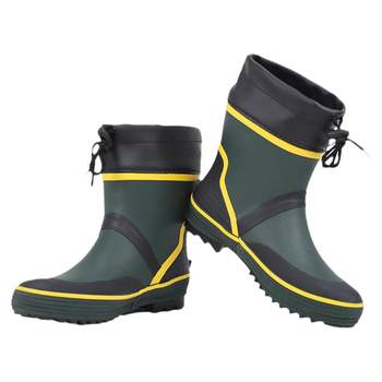 Rain boots quality men's short-cut short-tube garden shoes rubber comfort spring and summer breathable non-slip wear-resistant waterproof shoes overshoes