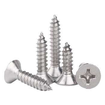 304 stainless steel cross countersunk head self-tapping screw