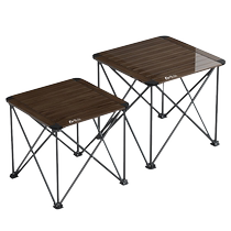 Towards Mountain Outdoor Folding Table Aluminum Alloy Picnic Table And Chairs Portable Camping Folding Chair Subtable Suit Egg Roll Table