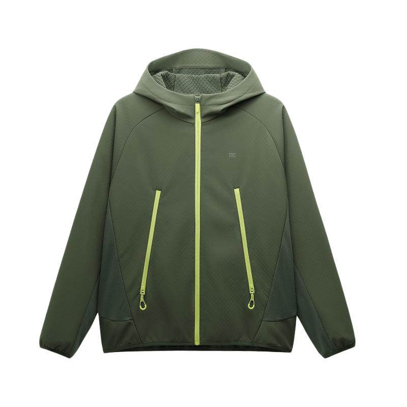 Jiao Nei Hot Leather 501++ Men's Windproof Plus Velvet Hooded Slim Soft Shell Functional Jacket Charge Warm Jacket