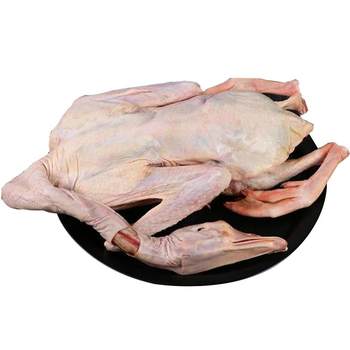 Big geese are freshly killed, farm-raised and frozen