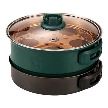 Portable travel folding electric cooking pot split pot