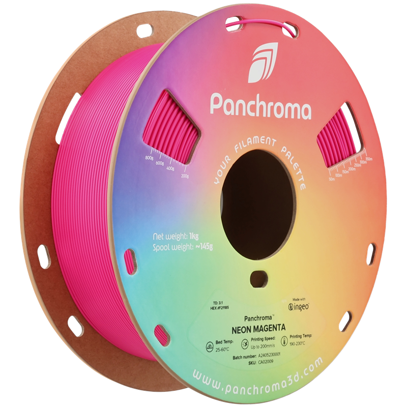 Polymaker Panchroma PLA สีเรืองแสง สีนีออน สีเรืองแสงในที่มืด ฟิลาเมนต์สำหรับเครื่องพิมพ์ 3D คุณภาพคุ้มค่า ป้องกันการอุดตัน ปลอดภัยและเชื่อถือได้ พิมพ์ง่าย ขนาด 1.75 มม. น้ำหนัก 1 กก.
