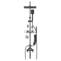 Shower set all-copper mixing valve bathroom household pressurized shower head rain shower faucet exposed installation