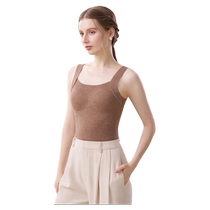 Thermal underwear womens autumn and winter 2024 new style with chest pads and no need to wear bra all-in-one bottoming heating velvet vest