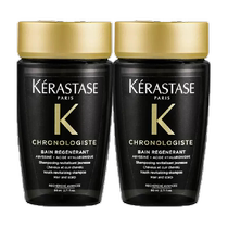 Kérastase Black Diamond Key Source Shampoo 80ml*2 bottles mildly cleanses and multi-effects repairs damaged hair