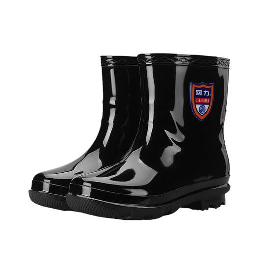 Pull back men's short-tube rain boots non-slip wear-resistant rain boots