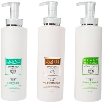 Pulan Su Herbal Plant Extract Shampoo Shower Gel Conditioner Hotel Same Style Hotel B&B Home Large Bottle