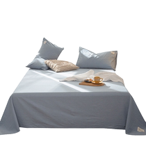 Printiless fine cotton wash cotton white sheet single cotton dormitory single-person pure color single pillow sleeve three pieces