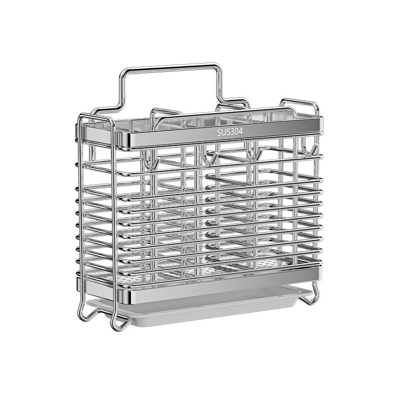 Stainless steel chopstick holder wall-mounted chopstick cage chopstick holder