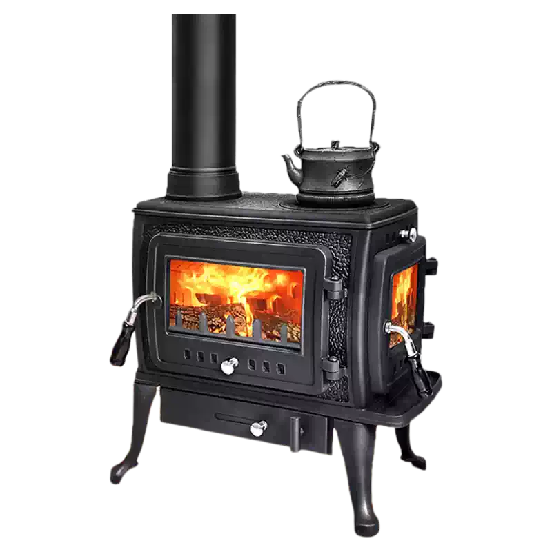 真火壁炉家用铸铁燃木取暖炉子别墅农村自建房民宿烧柴火壁炉架