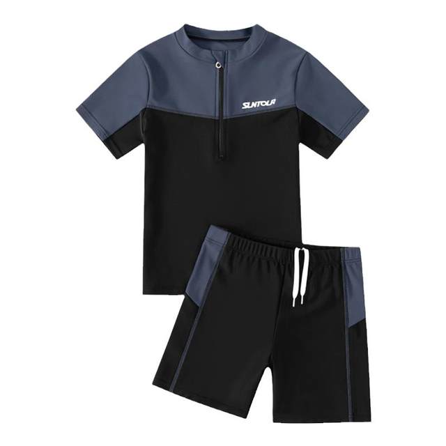 Yuke children's split patchwork color children's split swimsuit