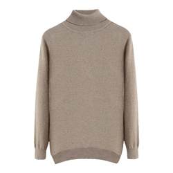 Off-season clearance genuine cashmere sweater men's turtleneck sweater men's lapel sweater loose large size bottoming sweater