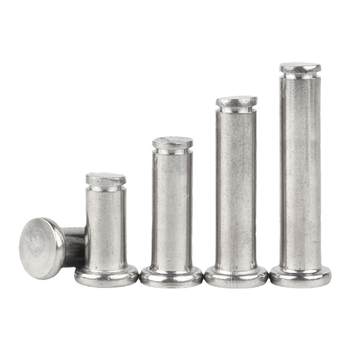 Flat head with slotted pin shaft spring pin