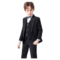 Luo Meng boy suit suit flower girl childrens dress three-piece British boy suit small host performance costume
